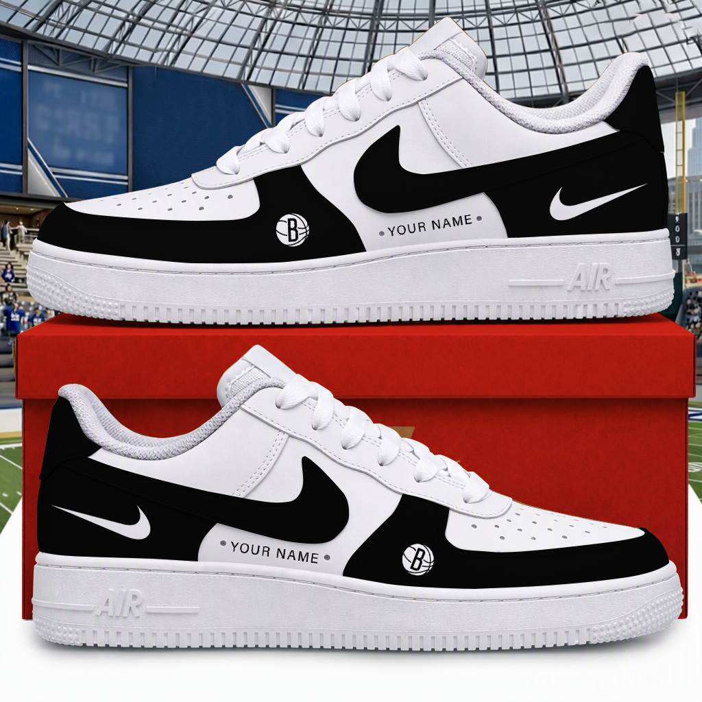 [HOT DEAL] NEW CUSTOMIZED NBA25 BNE BROOKLYN NETS AF1 SHOES