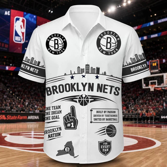 [HOT DEAL] NEW CUSTOMIZED NBA25 BNE BROOKLYN NETS UNISEX HAWAIIAN SHIRT