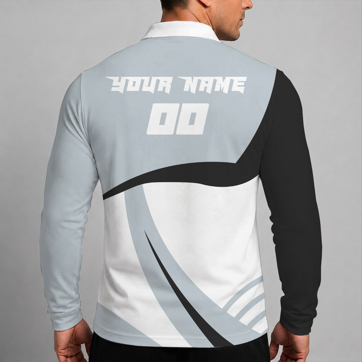 [HOT DEAL] NEW CUSTOMIZED NBA25 BNE BROOKLYN NETS MEN LONG SLEEVE POLO