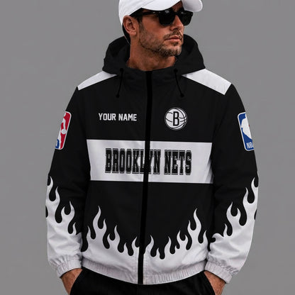 [HOT DEAL] NEW CUSTOMIZED NBA25 BNE BROOKLYN NETS WINDBREAKER JACKET