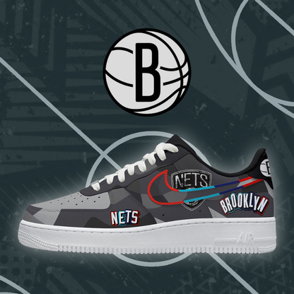 [HOT DEAL] NEW CUSTOMIZED NBA25 BNE BROOKLYN NETS AF1 SHOES