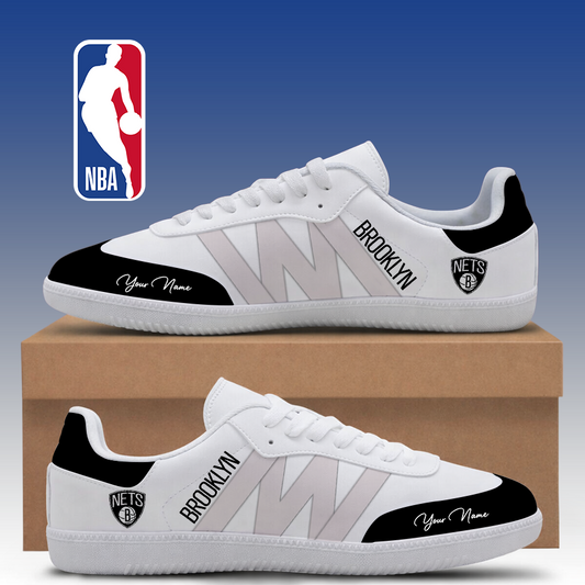 [HOT DEAL] NEW CUSTOMIZED NBA25 BNE BROOKLYN NETS CLASSIC SNEAKERS