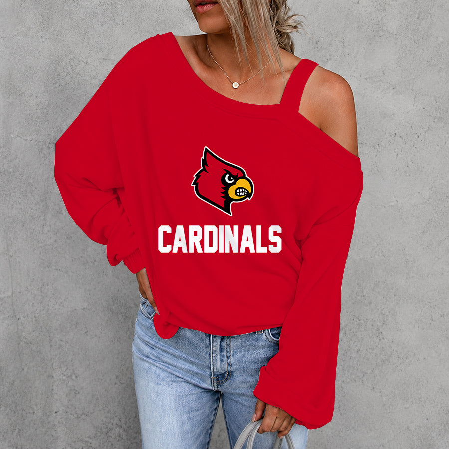 [FAN FAVORITE] NEW CUSTOMIZED NCAA MAM25 ULC LOUISVILLE CARDINALS DROP SHOULDER SWEATSHIRT