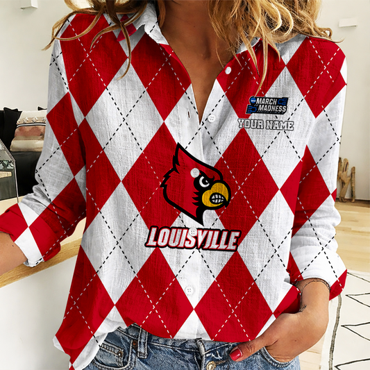 LIMITED DROP - NEW CUSTOMIZED | NCAA MAM25 ULC UL CARDINALS WOMEN CASUAL SHIRT FOR FAN