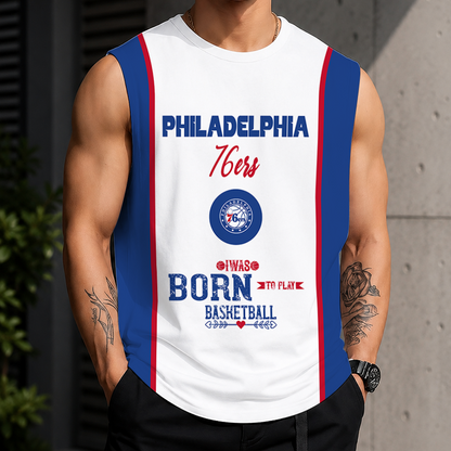 [HOT DEAL] NEW CUSTOMIZED NBA26 P76 PHILADELPHIA 76ERS TANK TOP