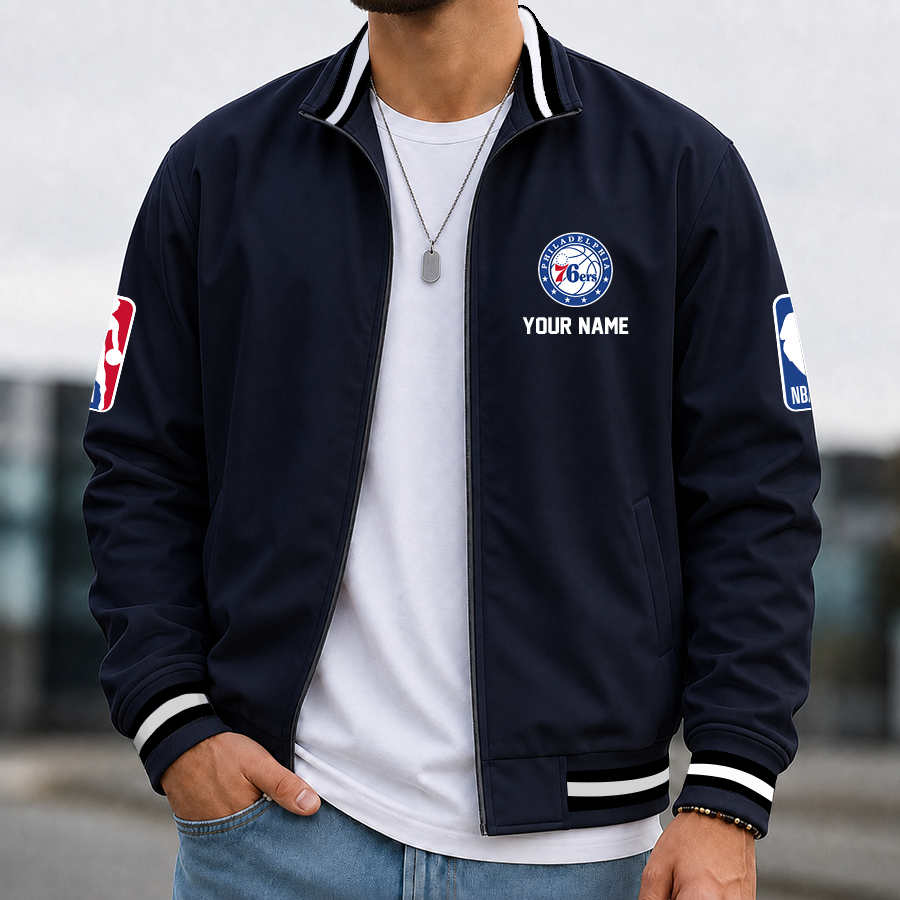 [HOT DEAL] NEW CUSTOMIZED NBA26 P76 PHILADELPHIA 76ERS MULTICOLOR MEN'S CASUAL JACKET