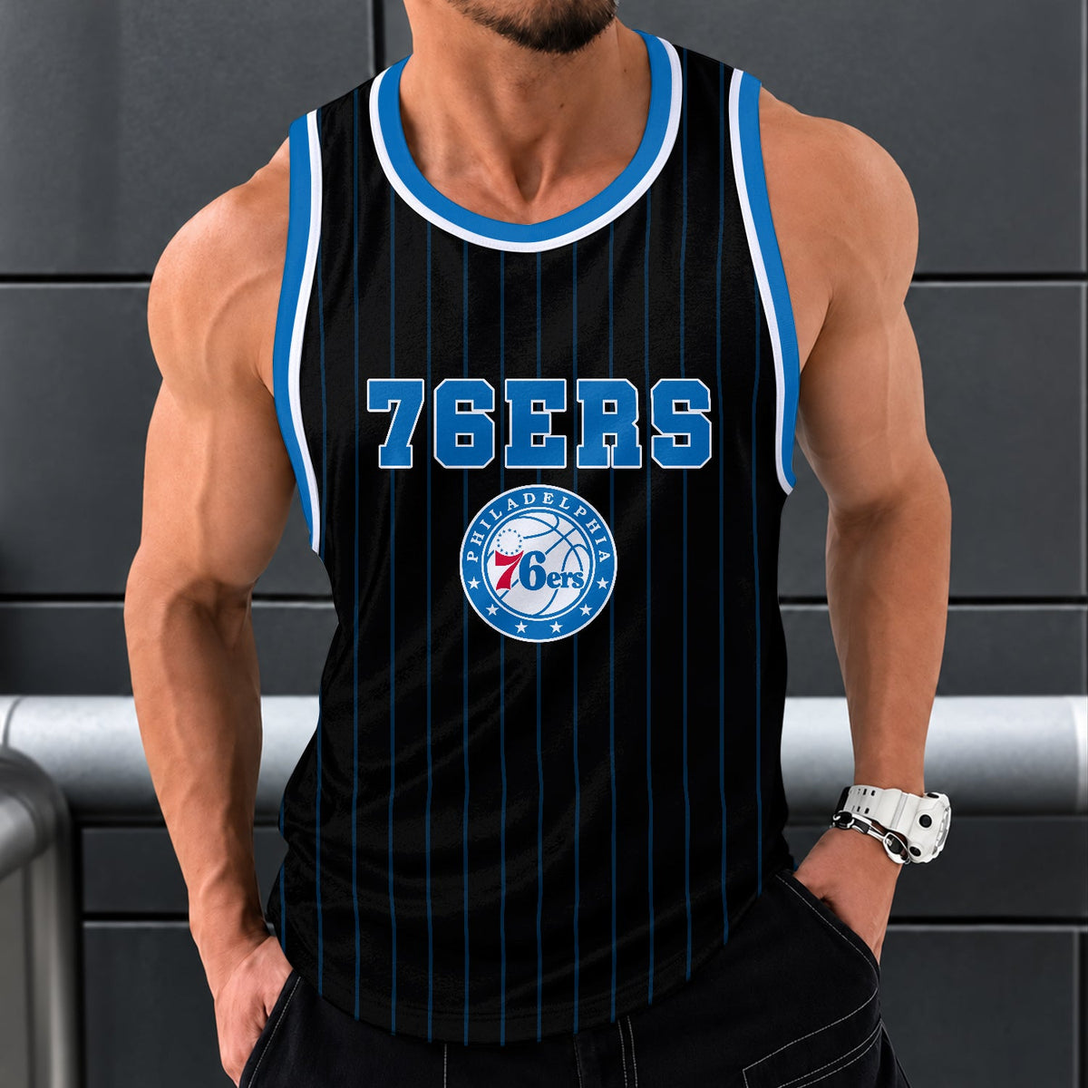 [HOT DEAL] NEW CUSTOMIZED NBA26 P76 PHILADELPHIA 76ERS UNISEX TANK TOP