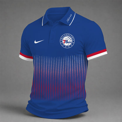 [HOT DEAL] NEW CUSTOMIZED NBA26 P76 PHILADELPHIA 76ERS POLO SHIRT