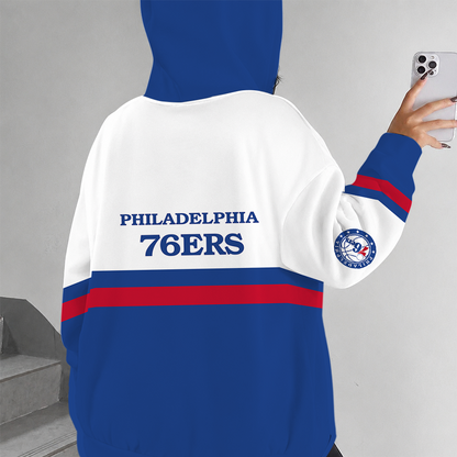 [HOT DEAL] NEW CUSTOMIZED NBA26 P76 PHILADELPHIA 76ERS ZIP HOODIE