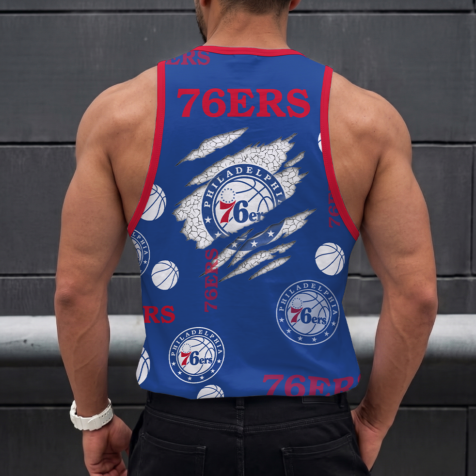 [HOT DEAL] NEW CUSTOMIZED NBA26 P76 PHILADELPHIA 76ERS UNISEX TANK TOP