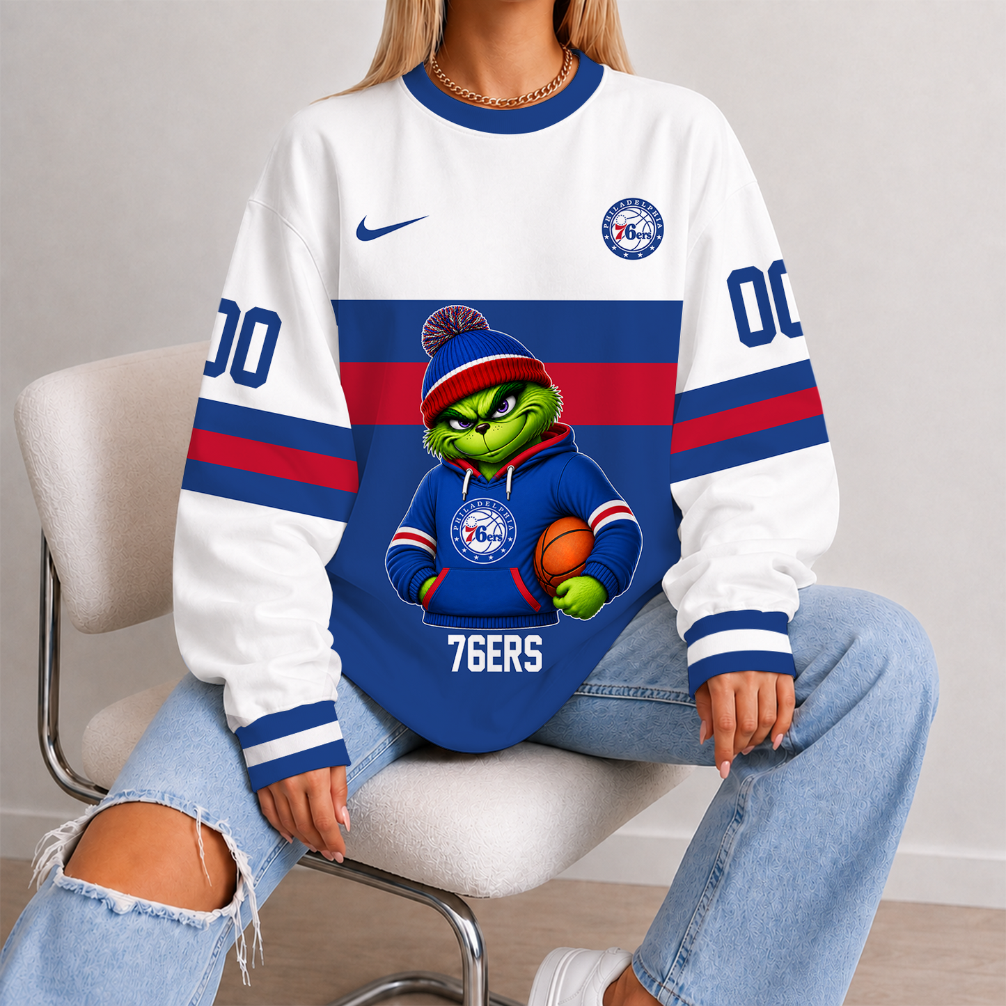 [HOT DEAL] NEW CUSTOMIZED NBA26 P76 PHILADELPHIA 76ERS UNISEX SWEATSHIRT