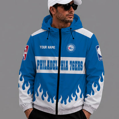 [HOT DEAL] NEW CUSTOMIZED NBA26 P76 PHILADELPHIA 76ERS WINDBREAKER JACKET