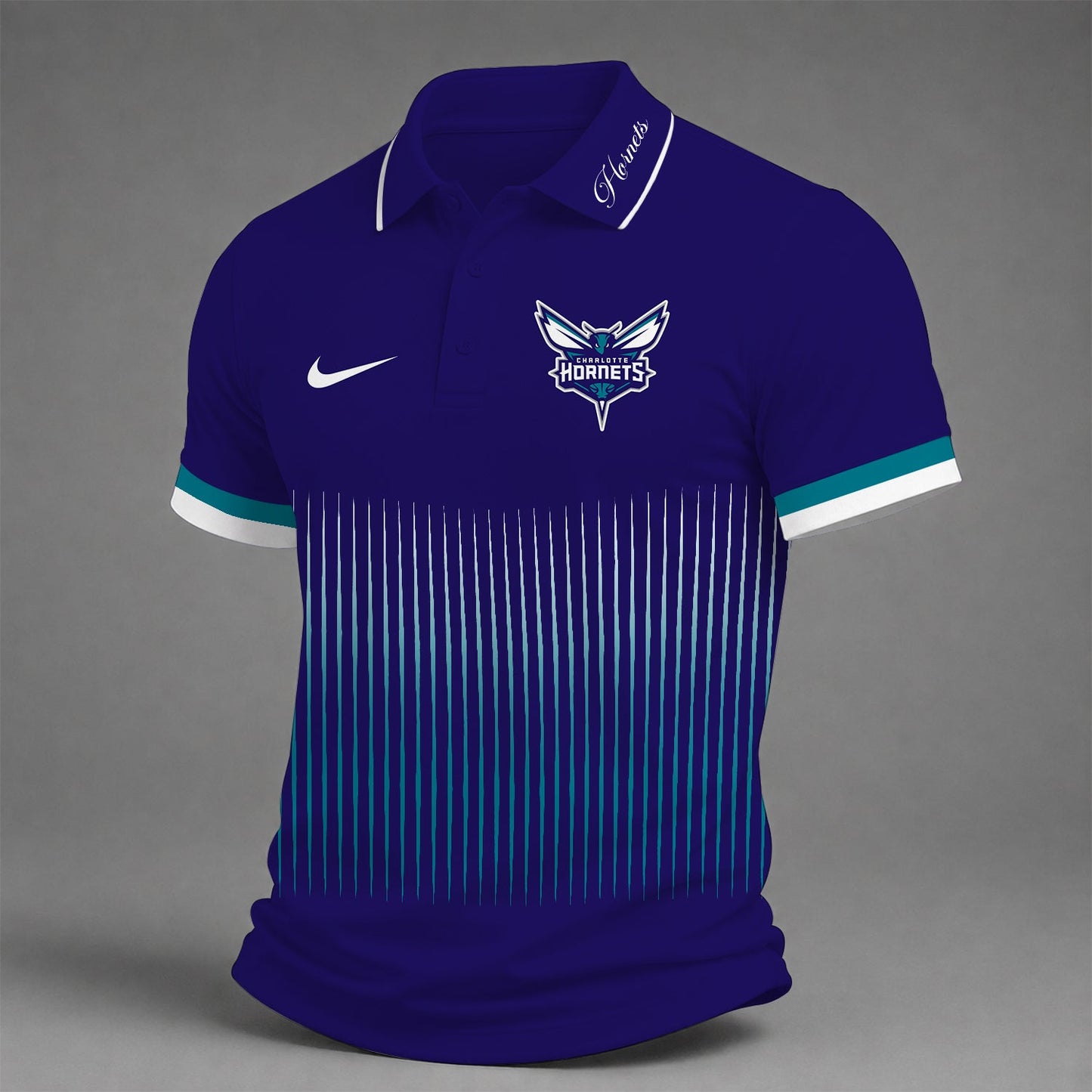 [HOT DEAL] NEW CUSTOMIZED NBA27 CHO CHARLOTTE HORNETS POLO SHIRT