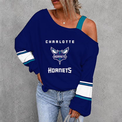 [HOT DEAL] NEW CUSTOMIZED NBA27 CHO CHARLOTTE HORNETS DROP SHOULDER SWEATSHIRT