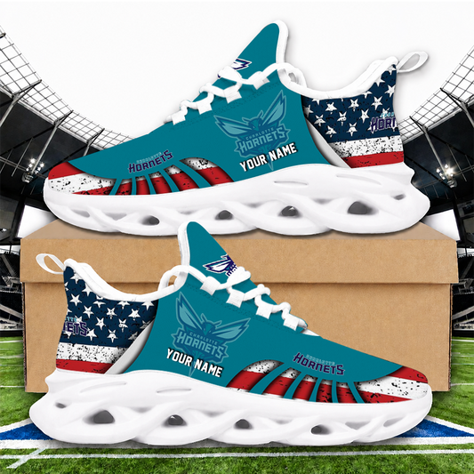 LIMITED EDITION - NEW CUSTOMIZED NBA27 CHO CHARLOTTE HORNETS PREMIUM CLUNKY SNEAKERS
