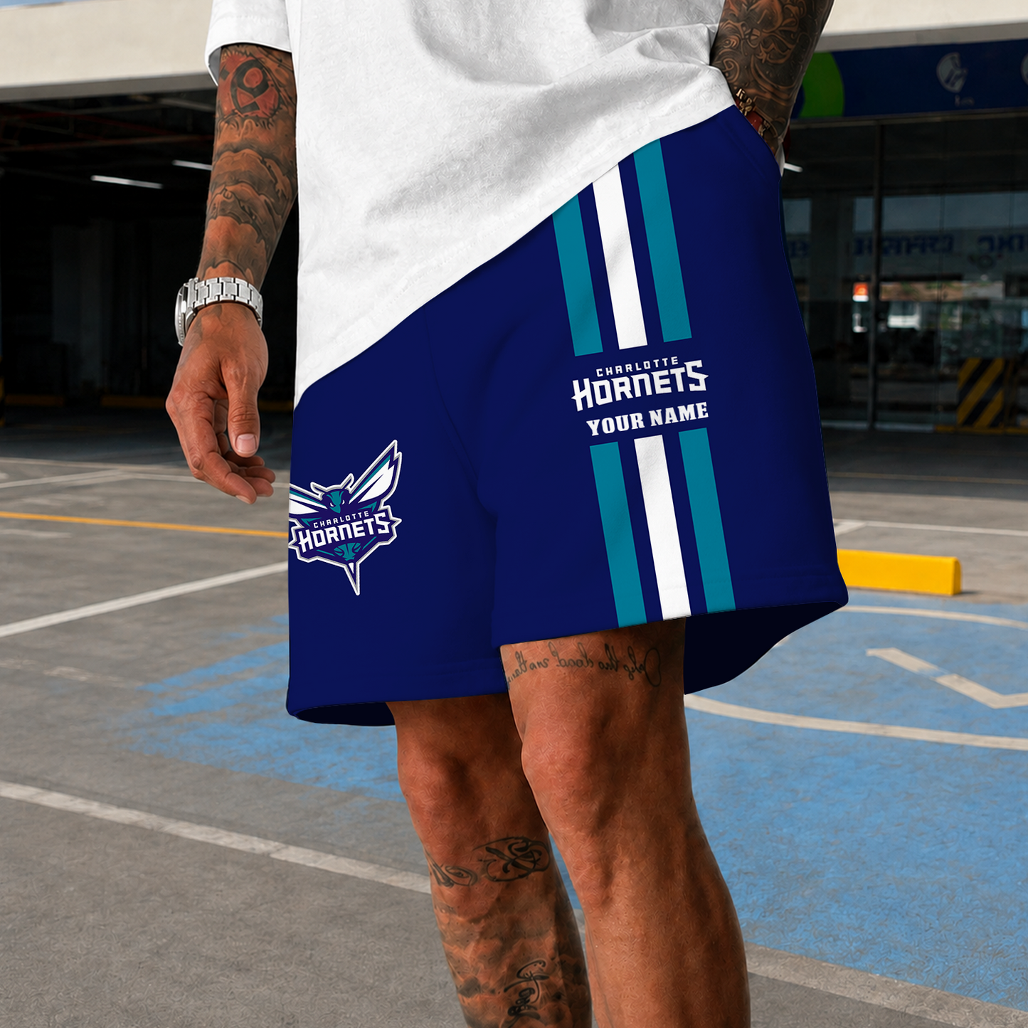 [HOT DEAL] NEW CUSTOMIZED NBA27 CHO CHARLOTTE HORNETS SHORT PANTS
