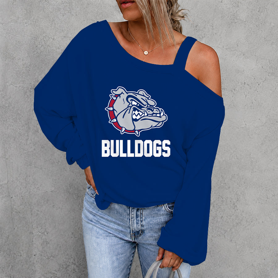 [FAN FAVORITE] NEW CUSTOMIZED NCAA MAM27 GOB GONZAGA BULLDOGS DROP SHOULDER SWEATSHIRT