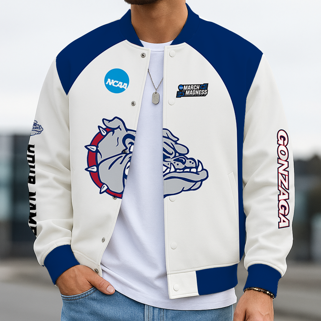 LIMITED DROP - NEW CUSTOMIZED | NCAA MAM27 GOB GO BULLDOGS BASEBALL JACKET, SATIN VARSITY JACKET