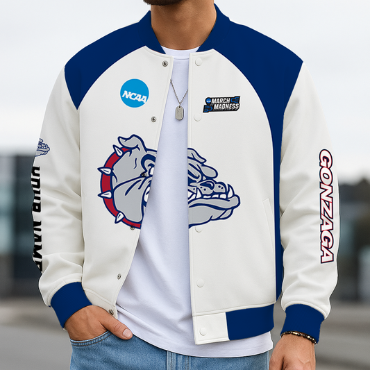 LIMITED DROP - NEW CUSTOMIZED | NCAA MAM27 GOB GO BULLDOGS BASEBALL JACKET, SATIN VARSITY JACKET