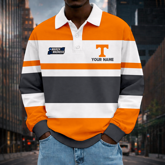 MEGA SALE - NEW CUSTOMIZED MAM NCAA28 TNV TN VOLUNTEERS UNISEX LONG SLEEVE POLO