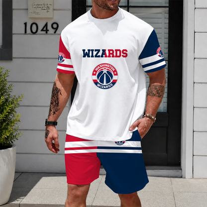 [HOT DEAL] NEW CUSTOMIZED NBA28 WWI WASHINGTON WIZARDS UNISEX T-SHIRT & SHORTS SET