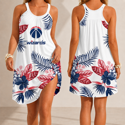 [HOT DEAL] NEW CUSTOMIZED NBA28 WWI WASHINGTON WIZARDS CAMISOLE DRESS
