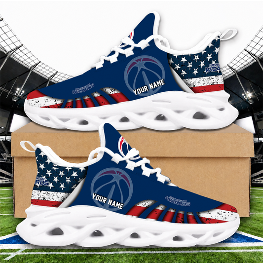 LIMITED EDITION - NEW CUSTOMIZED NBA28 WWI WASHINGTON WIZARDS PREMIUM CLUNKY SNEAKERS