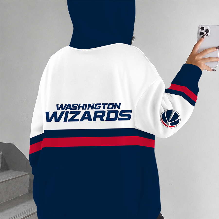 [HOT DEAL] NEW CUSTOMIZED NBA28 WWI WASHINGTON WIZARDS ZIP HOODIE