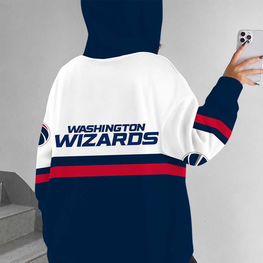 [HOT DEAL] NEW CUSTOMIZED NBA28 WWI WASHINGTON WIZARDS ZIP HOODIE