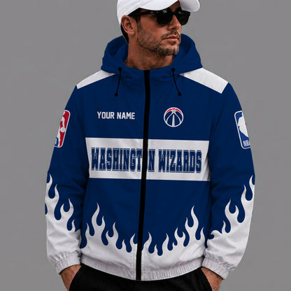 [HOT DEAL] NEW CUSTOMIZED NBA28 WWI WASHINGTON WIZARDS WINDBREAKER JACKET