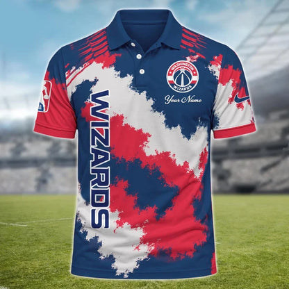 [HOT DEAL] NEW CUSTOMIZED NBA28 WWI WASHINGTON WIZARDS MULTICOLOR POLO SHIRT