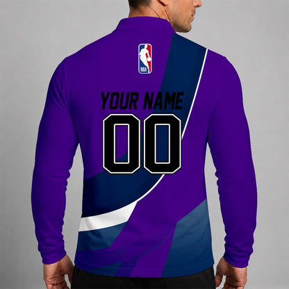 [HOT DEAL] NEW CUSTOMIZED NBA29 UJZ UTAH JAZZ MEN LONG SLEEVE POLO