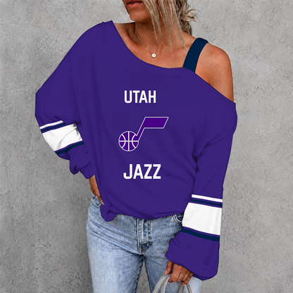 [HOT DEAL] NEW CUSTOMIZED NBA29 UJZ UTAH JAZZ DROP SHOULDER SWEATSHIRT