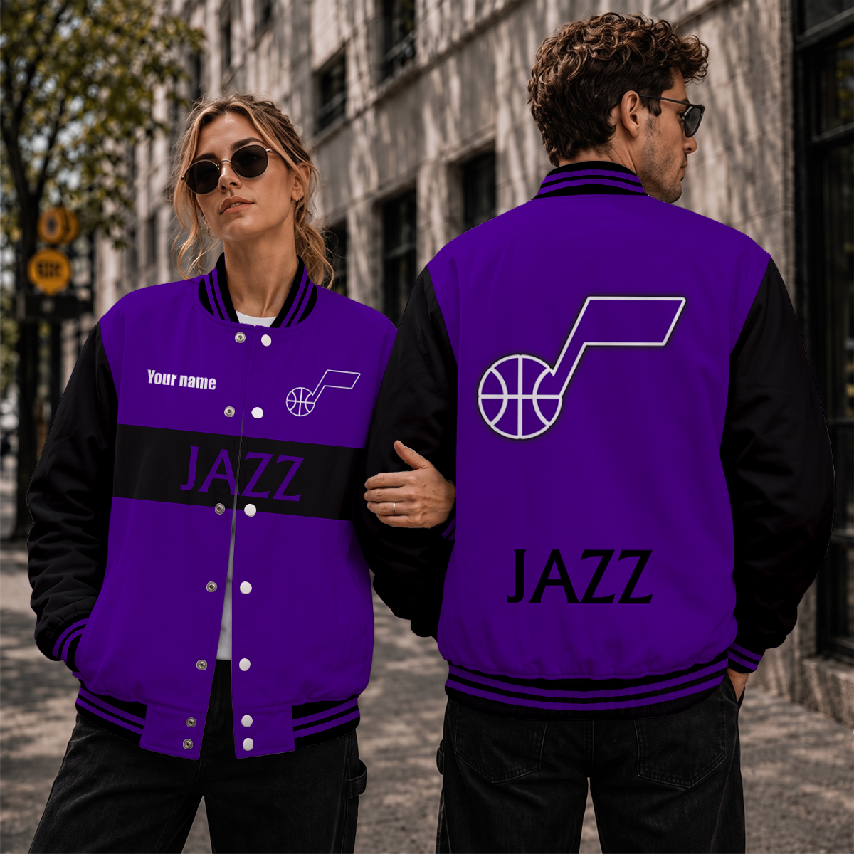[HOT DEAL] NEW CUSTOMIZED NBA29 UJZ UTAH JAZZ BASEBALL JACKET, SATIN VARSITY JACKET