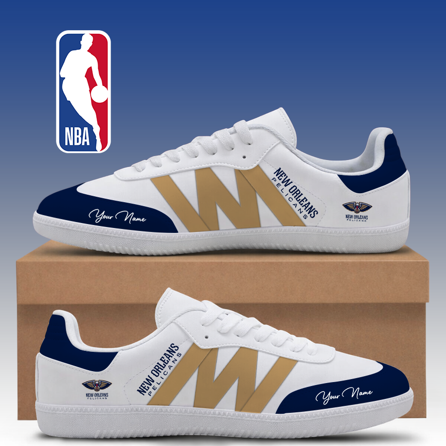 [HOT DEAL] NEW CUSTOMIZED NBA30 NOP NEW ORLEANS PELICANS CLASSIC SNEAKERS
