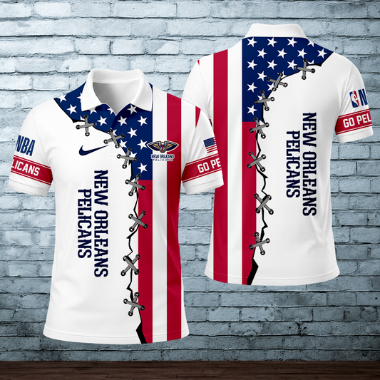 [HOT DEAL] NEW CUSTOMIZED NBA30 NOP NEW ORLEANS PELICANS POLO SHIRT