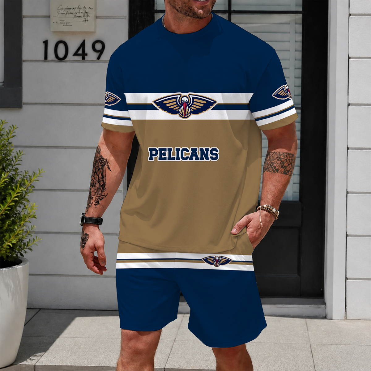 [HOT DEAL] NEW CUSTOMIZED NBA30 NOP NEW ORLEANS PELICANS UNISEX T-SHIRT & SHORTS SET