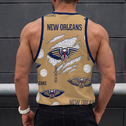 [HOT DEAL] NEW CUSTOMIZED NBA30 NOP NEW ORLEANS PELICANS UNISEX TANK TOP