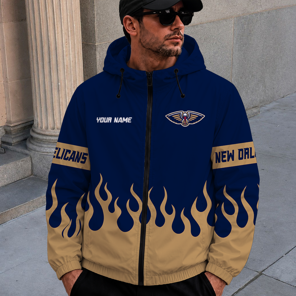 [HOT DEAL] NEW CUSTOMIZED NBA30 NOP NEW ORLEANS PELICANS WINDBREAKER JACKET