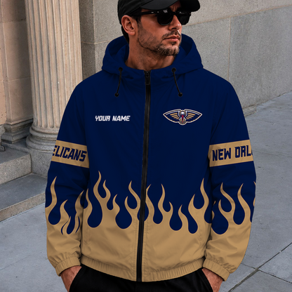[HOT DEAL] NEW CUSTOMIZED NBA30 NOP NEW ORLEANS PELICANS WINDBREAKER JACKET