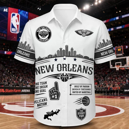 [HOT DEAL] NEW CUSTOMIZED NBA30 NOP NEW ORLEANS PELICANS UNISEX HAWAIIAN SHIRT