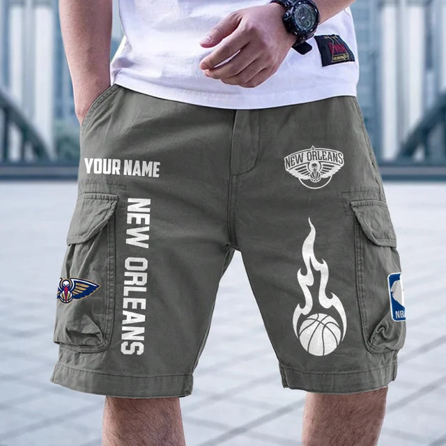 [HOT DEAL] NEW CUSTOMIZED NBA30 NOP NEW ORLEANS PELICANS CARGO SHORTS