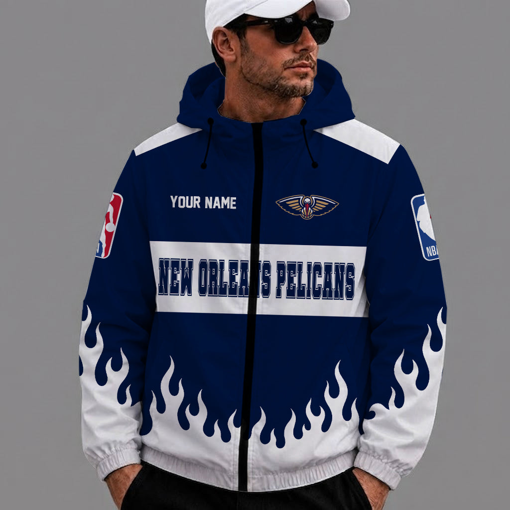 [HOT DEAL] NEW CUSTOMIZED NBA30 NOP NEW ORLEANS PELICANS WINDBREAKER JACKET