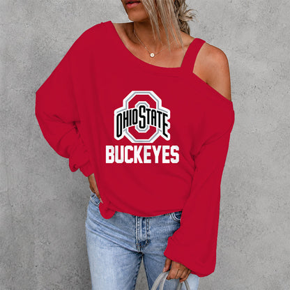 [FAN FAVORITE] NEW CUSTOMIZED NCAA MAM30 OSB OHIO STATE BUCKEYES DROP SHOULDER SWEATSHIRT
