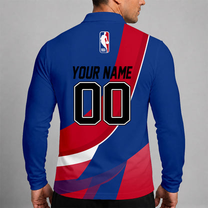 [HOT DEAL] NEW CUSTOMIZED NBA31 NATIONAL BASKETBALL ASSOCIATION MEN LONG SLEEVE POLO