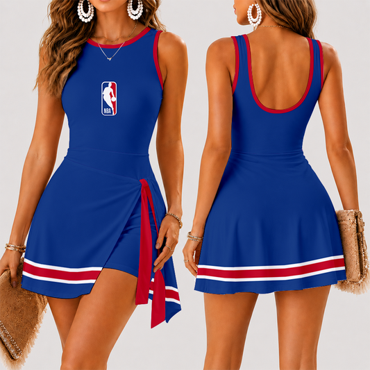 [HOT DEAL] NEW CUSTOMIZED NBA31 NATIONAL BASKETBALL ASSOCIATION WOMEN'S SUMMER SKORT DRESS