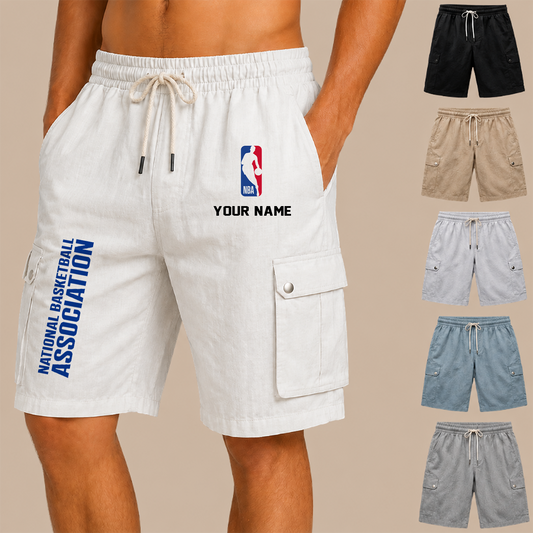 [HOT DEAL] NEW CUSTOMIZED NBA31 NATIONAL BASKETBALL ASSOCIATION MEN'S DRAWSTRING CARGO SHORTS