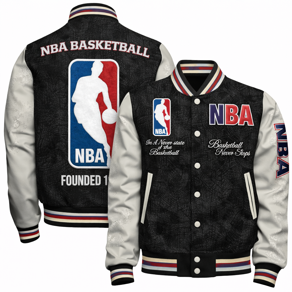 [HOT DEAL] NEW CUSTOMIZED NBA31 NATIONAL BASKETBALL ASSOCIATION BASEBALL JACKET, SATIN VARSITY JACKET