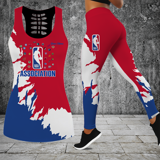 [HOT DEAL] NEW CUSTOMIZED NBA32 NBA ALL TEAMS HOLLOW TANK TOP & LEGGINGS SET