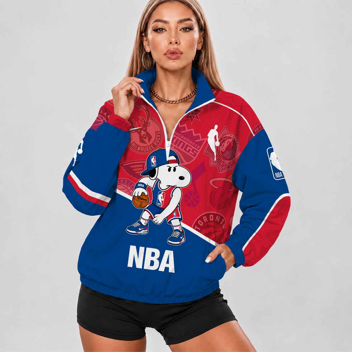 [HOT DEAL] NEW CUSTOMIZED NBA32 ALL TEAMS V-NECK ZIPPER SWEATSHIRT JACKET